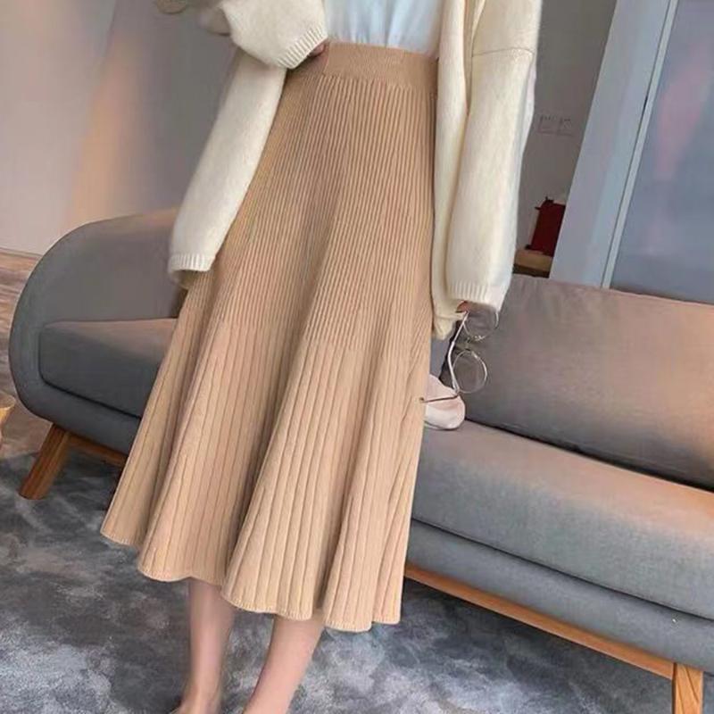 Skirt Knitted Solid Color Autumn And Winter High Waist Pleated Mid-length Autumn And Winter Korean Elegant Casual Thicken Slim, Beige
Skirt Knitted Solid Color Autumn And Winter High Waist Pleated Mid-length Autumn And Winter Korean Elegant Casual Thicken Slim, Beige