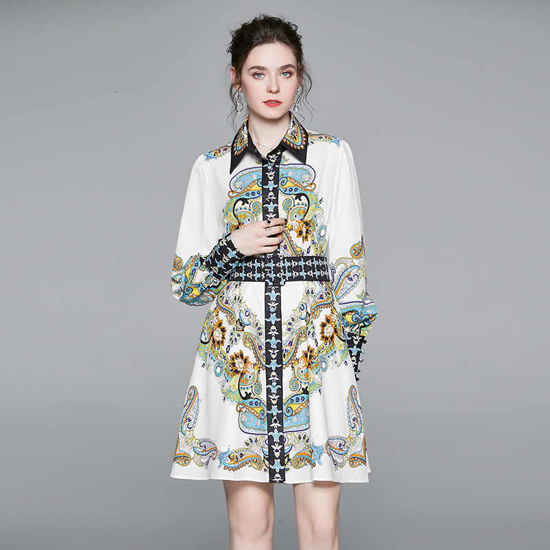 2021 Vintage Runway New Summer Woman Chinese Style Printed Clothes Elegant Full Sleeve Printing Belt Shirt Zuvh, As picture
2021 Vintage Runway New Summer Woman Chinese Style Printed Clothes Elegant Full Sleeve Printing Belt Shirt Zuvh, As picture