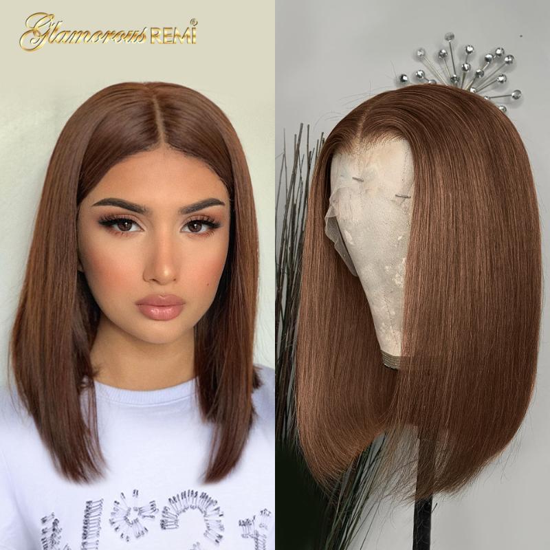 Straight Short Bob Wig Brazilian Brown Lace Front Human Hair Wigs 4x4 Lace Closure Wig Preplucked Remy Hair Density150 For Women
Straight Short Bob Wig Brazilian Brown Lace Front Human Hair Wigs 4x4 Lace Closure Wig Preplucked Remy Hair Density150 For Women