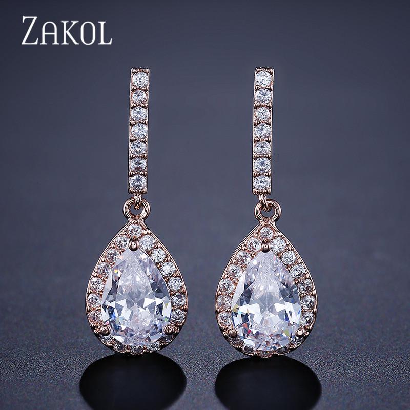 ZAKOL Eternity Big Teardrop Cubic Zirconia Micro Inlay Dangle Earring With Shiny Rose Gold Color For Girl Party FSEP086
ZAKOL Eternity Big Teardrop Cubic Zirconia Micro Inlay Dangle Earring With Shiny Rose Gold Color For Girl Party FSEP086