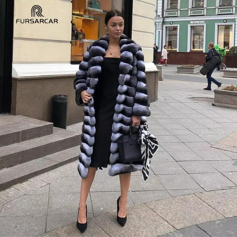 FURSARCAR Luxury Winter Rex Fur Coat Real Chinchilla Winter Thick Warm Sreetwear Natural Rex Fur Jacket Overcoat, Rb-143
FURSARCAR Luxury Winter Rex Fur Coat Real Chinchilla Winter Thick Warm Sreetwear Natural Rex Fur Jacket Overcoat, Rb-143