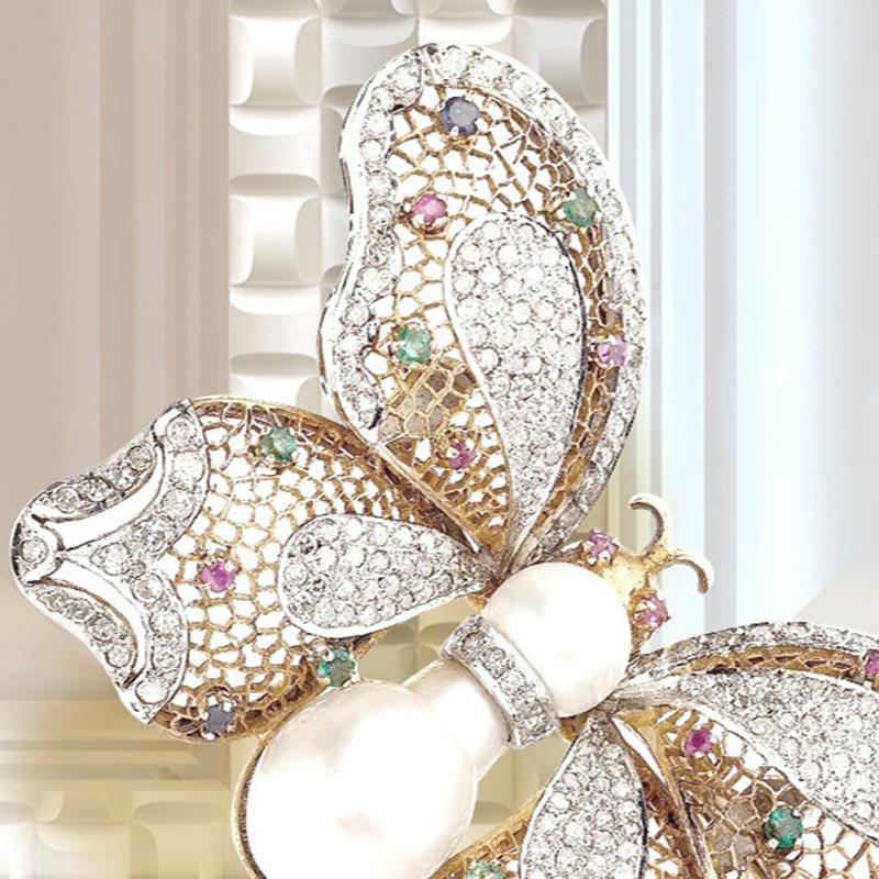 Wallpapers Custom Mural Wallpaper 3D Jewelry Butterfly Flower Living Room TV Background Wall Painting Waterproof Po Paper Sticker