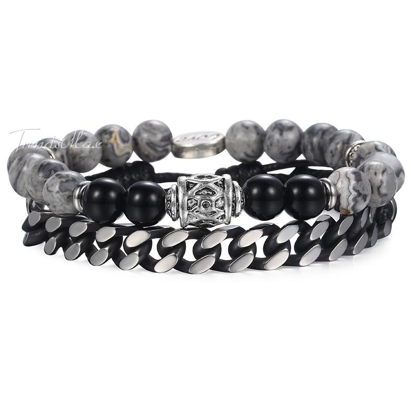 Stretch Beads Bracelet For Men Star Charm Curb Link Mens Stainless Steel Bracelets Map Stone Fashion Jewelry New DLBF11
Stretch Beads Bracelet For Men Star Charm Curb Link Mens Stainless Steel Bracelets Map Stone Fashion Jewelry New DLBF11