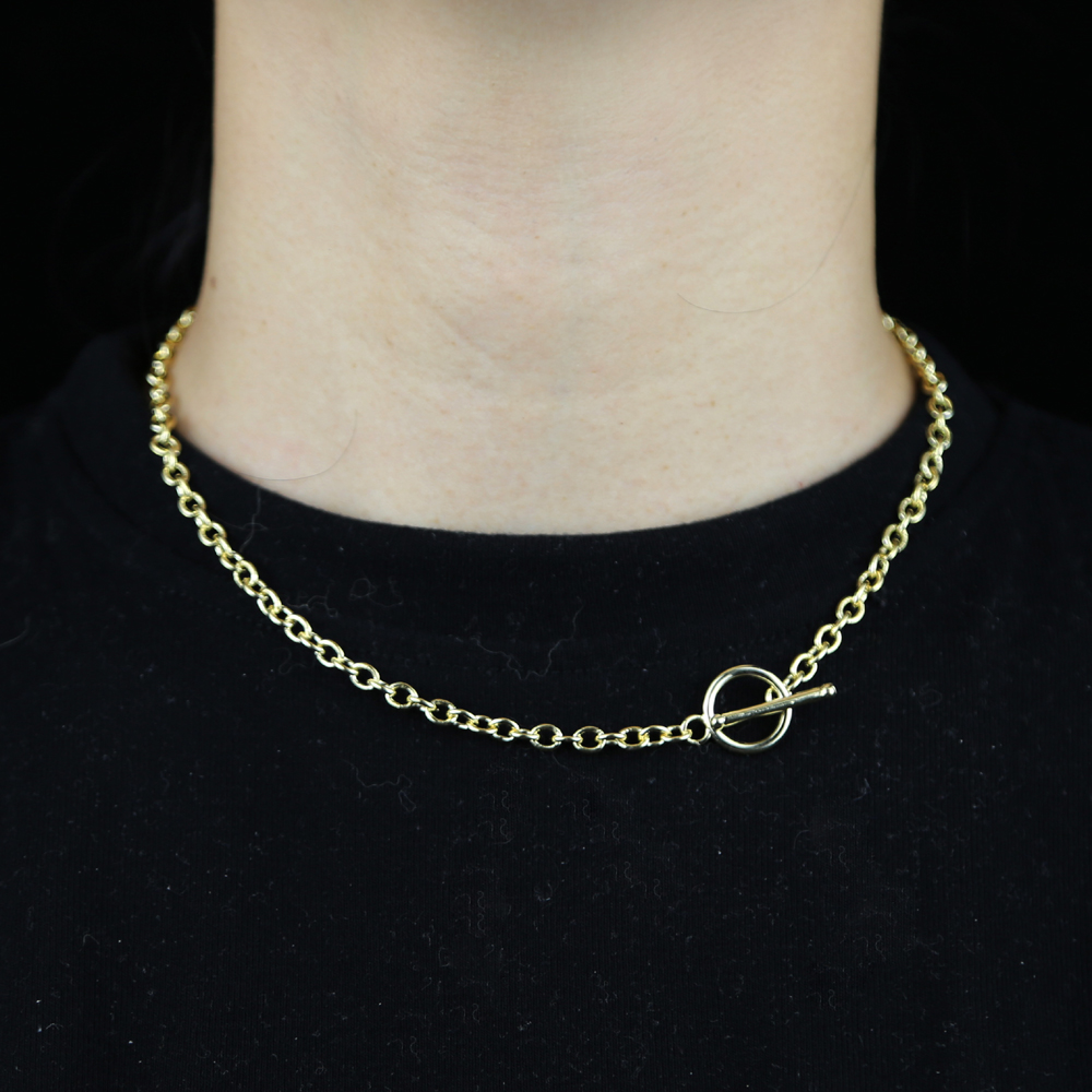 New Fashion Trend Gold Color Long Necklace Geometric Metal Chain Adjustable Necklace for Women Girls Party Wedding Jewelry 41cm Drop Ship