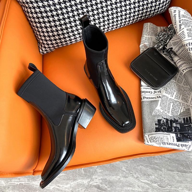 Square Toe Ankle Boots Flat Heel Punk Style Slim Fit Elastic Boots 2020 Autumn Winter New Shoes Women1, Shiny black
Square Toe Ankle Boots Flat Heel Punk Style Slim Fit Elastic Boots 2020 Autumn Winter New Shoes Women1, Shiny black