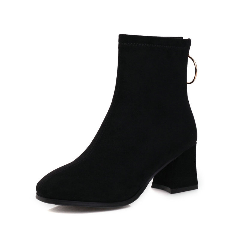 New 2021 Flock Round Toe Leisure Ankle Boots Fashion Square High Heel Concise Autumn Winter Women Shoes Size 34-43 P2we, Black
New 2021 Flock Round Toe Leisure Ankle Boots Fashion Square High Heel Concise Autumn Winter Women Shoes Size 34-43 P2we, Black