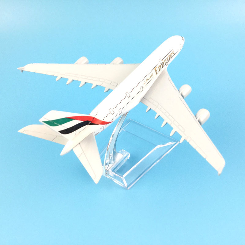 FREE SHIPPING Air Emirates Airlines Airplane Model Airbus 380 Airways Alloy Metal Plane Model w Stand Aircraft -039 LJ200928 - view 6