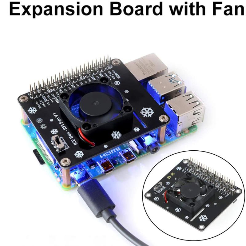 For Raspberry Pi LED Dual Cooling Fan Module GPIO Expansion Board compatible for Raspberry Pi 4 Model B 3B+/3B/4B
For Raspberry Pi LED Dual Cooling Fan Module GPIO Expansion Board compatible for Raspberry Pi 4 Model B 3B+/3B/4B