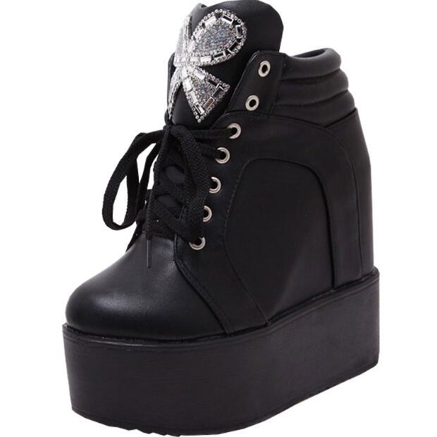 2020 Wedged Ankle Boots Two-inch Super-sweet High Heels with Thick Feminine Shoes S8ug, Black
2020 Wedged Ankle Boots Two-inch Super-sweet High Heels with Thick Feminine Shoes S8ug, Black