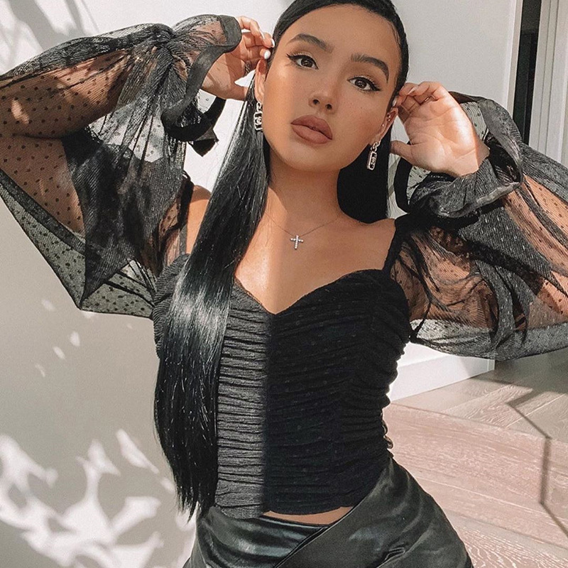 2021 New Women Chiffon Long Sleeve Ruffles Mesh Shirts Polka Dot Tops Summer Vintage Square Collar Patchwork Blouse Crop Top Tujj, Wd072re
2021 New Women Chiffon Long Sleeve Ruffles Mesh Shirts Polka Dot Tops Summer Vintage Square Collar Patchwork Blouse Crop Top Tujj, Wd072re