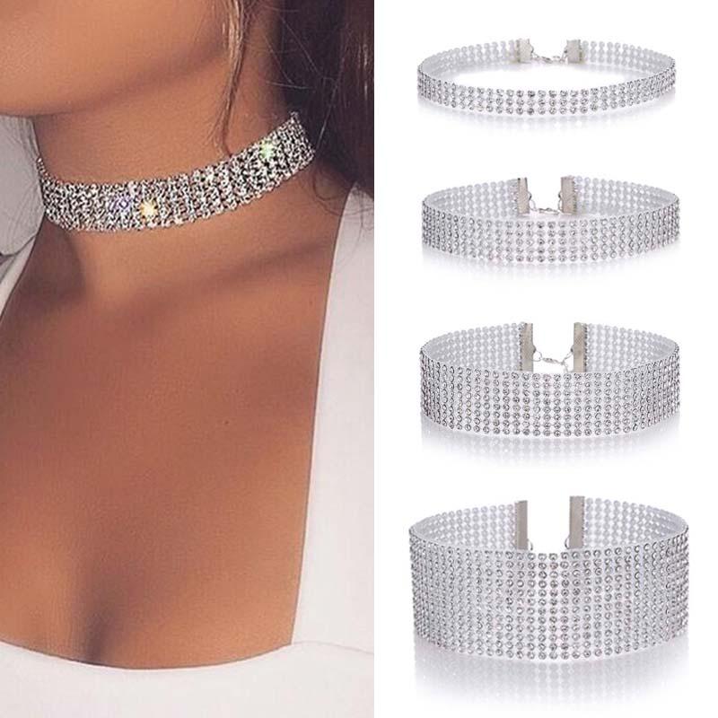 Chokers BLIJERY Trendy Fashion Women Choker Necklace Full Rhinestone Crystal Collar Short Wedding Jewelry Bijoux Femme
Chokers BLIJERY Trendy Fashion Women Choker Necklace Full Rhinestone Crystal Collar Short Wedding Jewelry Bijoux Femme