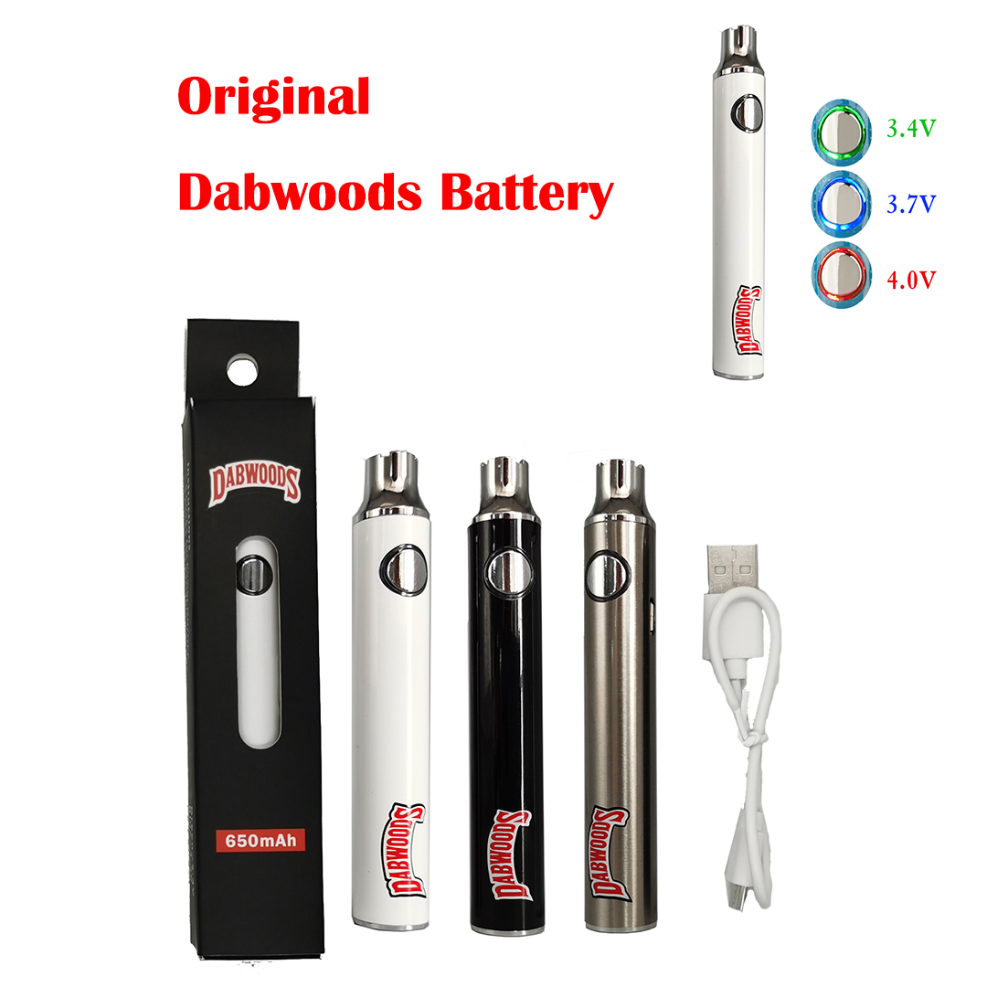 Original Dabwoods 510 Thread Battery Preheat Batteries Vape Pen Battery 650mAh for Vape Carts 510 Thread Cartridges Disposable Vapes E Cigs
Original Dabwoods 510 Thread Battery Preheat Batteries Vape Pen Battery 650mAh for Vape Carts 510 Thread Cartridges Disposable Vapes E Cigs