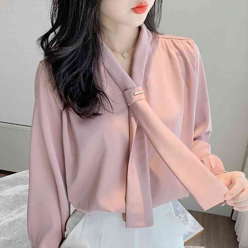 blouse women blusas mujer de moda v-neck office blouse for women long sleeve chiffon blouses, White
blouse women blusas mujer de moda v-neck office blouse for women long sleeve chiffon blouses, White