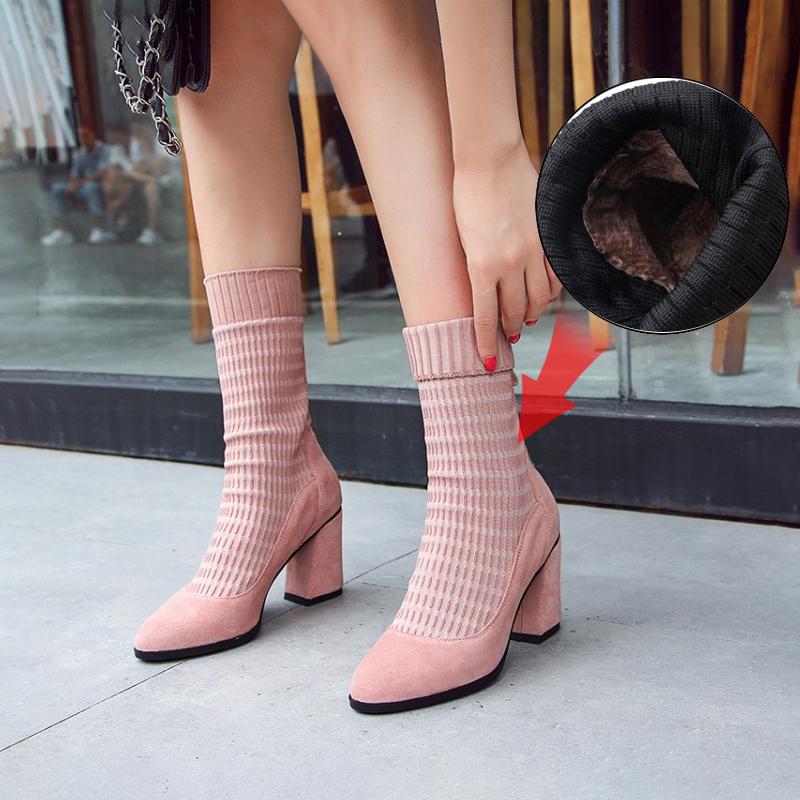 Plus Size 34-43 New Autumn Winter Explosions Fashion Elastic Stretch Women Sexy Booties Sock Boots High Heels Shoes Woman Female, Black
Plus Size 34-43 New Autumn Winter Explosions Fashion Elastic Stretch Women Sexy Booties Sock Boots High Heels Shoes Woman Female, Black