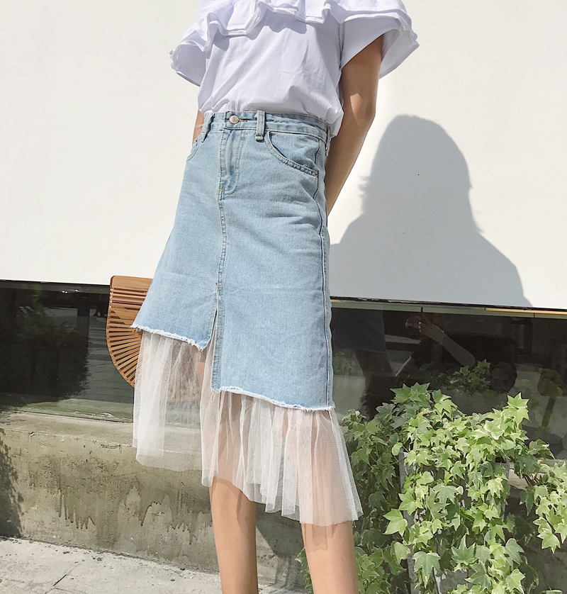 2021 New Summer Fashion Asymmetry Jeans Women High Waist Casual Vintage Mesh Patchwork Long Denim Skirt H4zf, Beige
2021 New Summer Fashion Asymmetry Jeans Women High Waist Casual Vintage Mesh Patchwork Long Denim Skirt H4zf, Beige