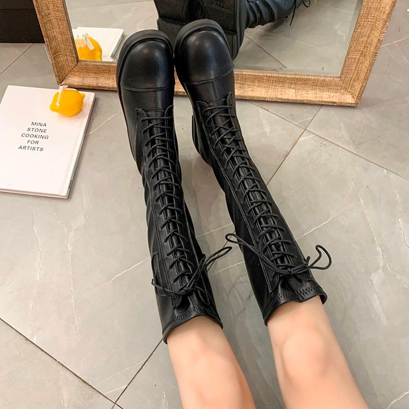 Soft PU Leather Knee High Boots Women Low Heels Warm Short Plush Ladies Autumn Winter Boots Cross-Tied Black Long Botas, Blackfur
Soft PU Leather Knee High Boots Women Low Heels Warm Short Plush Ladies Autumn Winter Boots Cross-Tied Black Long Botas, Blackfur