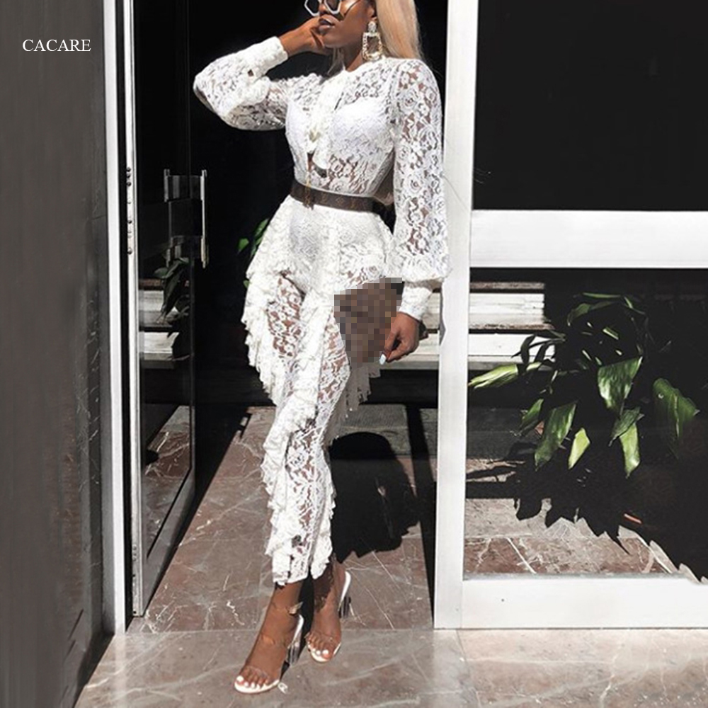 SALE Lace Jumpsuit Sexy Club Outfits Women Summer Overalls See Through Turtleneck Bodysuit Mesh Bodies Ladies Oneies F0017 Long Sleeve, White
SALE Lace Jumpsuit Sexy Club Outfits Women Summer Overalls See Through Turtleneck Bodysuit Mesh Bodies Ladies Oneies F0017 Long Sleeve, White