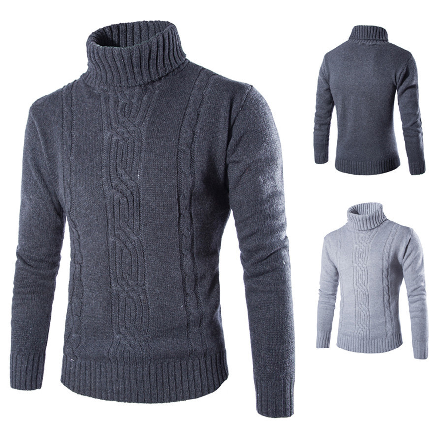 Cashmere Sweater Men's High Collar Fold-down Collar Pullover Sweater Loose Solid Color Fashion Clothing 201118
