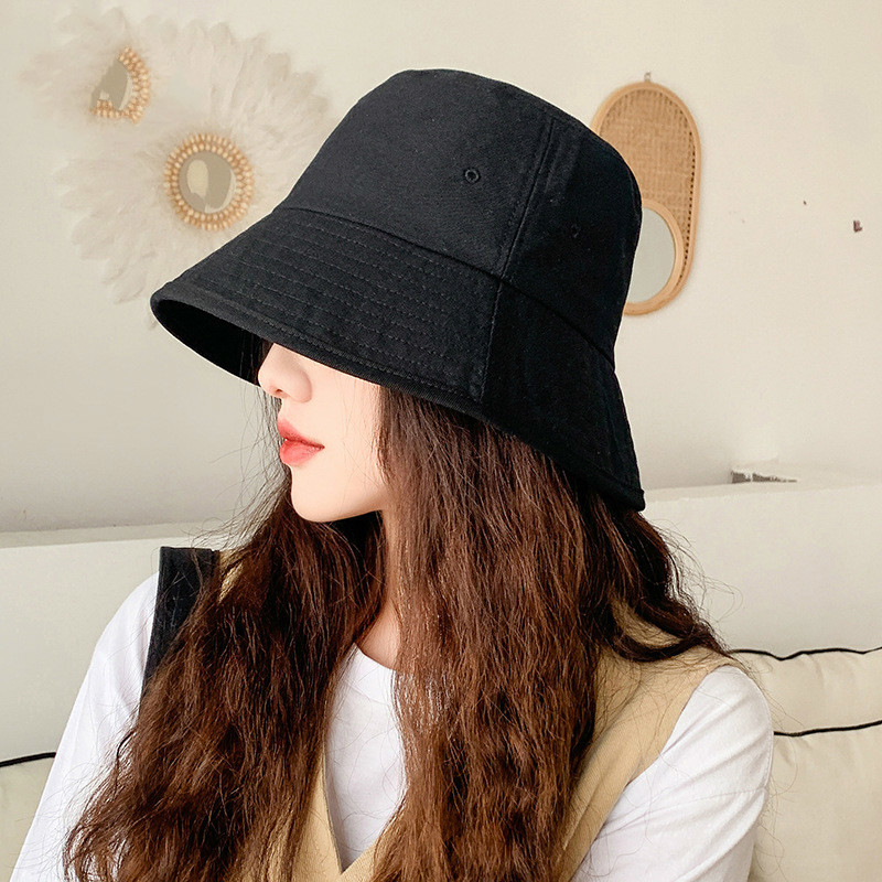 COKK Bucket Hat Women Summer Korean Fisherman Hat Black Sun Protection Casual Ladies Hats Japan Style Panama Cap Gorros Flat Top 201009