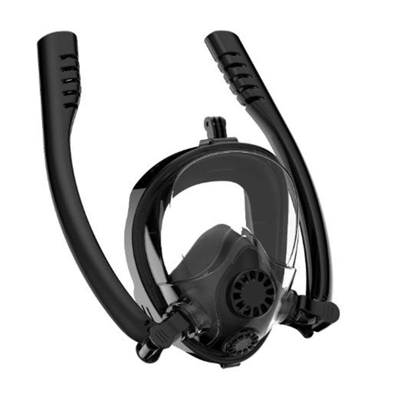 New-Snorkel Mask , 180degree Panoramic View Dual Breaths Snorkel Mask Set with Detachable Mount, Anti-Fog Anti-Leak for Adult
New-Snorkel Mask , 180degree Panoramic View Dual Breaths Snorkel Mask Set with Detachable Mount, Anti-Fog Anti-Leak for Adult