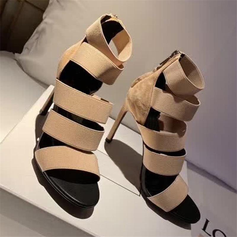 Fashion Suede Elastic Straps Women Gladiator Sandals 10CM High Heels Sexy Stiletto Women Pumps Prom Dress Shoes Woman, Black
Fashion Suede Elastic Straps Women Gladiator Sandals 10CM High Heels Sexy Stiletto Women Pumps Prom Dress Shoes Woman, Black
