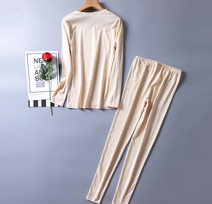 70% Silk 30% Cotton Women's Warm Thermal Underwear Long Johns Set M L XL SG381 201027