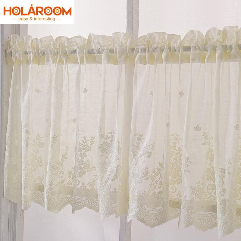Kitchen Rod Curtain Coffee Color Home/Living Room Lace Decor Jacquard weave Finished Curtains Polyester Lace Shorter Curtains, Beige
Kitchen Rod Curtain Coffee Color Home/Living Room Lace Decor Jacquard weave Finished Curtains Polyester Lace Shorter Curtains, Beige