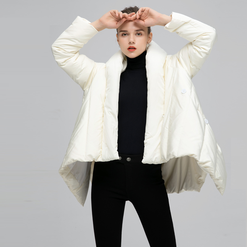 YVYVLOLO winter jacket women coat New irregularity Loose parka women down winter coat Fashion Cloak Warm Jacket Overcoat 200928