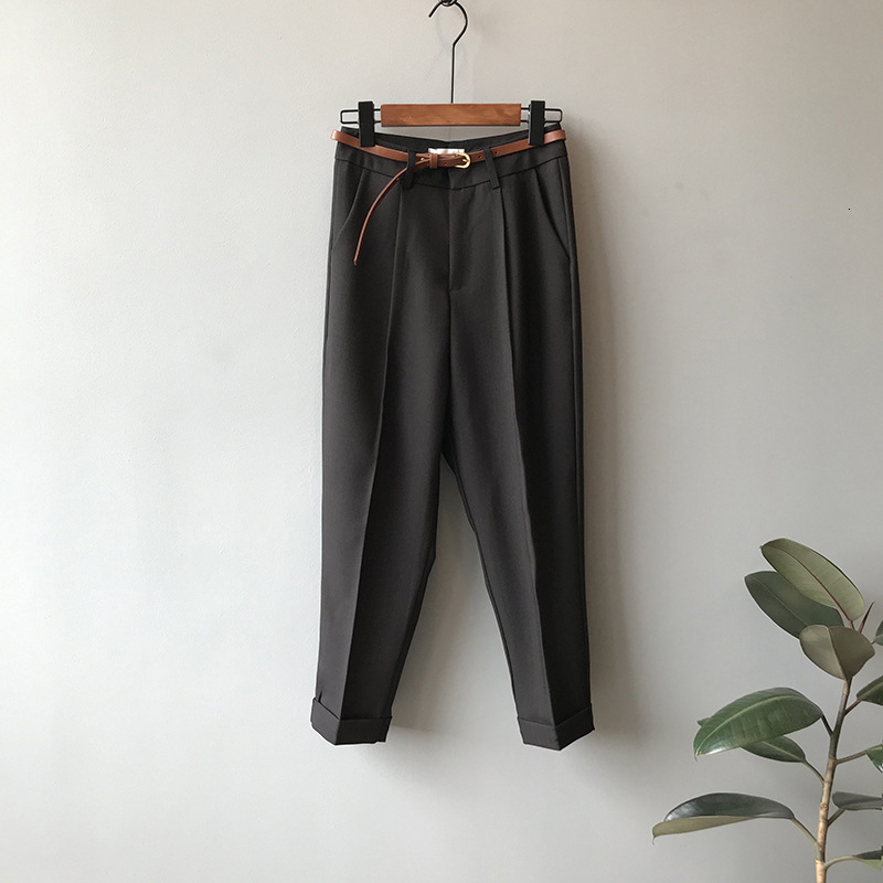2021 Autumn New Women Elastic Woolen Pant Female Plus Size Casual Trousers Black/gray Harem Winter Wool Ankle-length Pants M8kp, Light brown
2021 Autumn New Women Elastic Woolen Pant Female Plus Size Casual Trousers Black/gray Harem Winter Wool Ankle-length Pants M8kp, Light brown