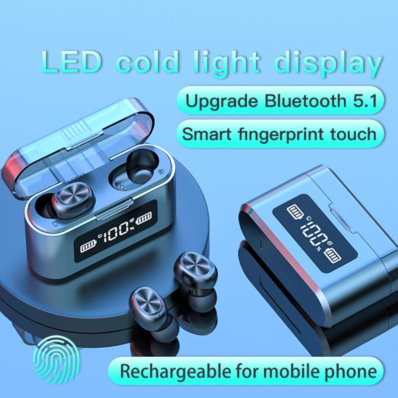TWS Wireless 9D HiFi Bluetooth5.0 Earphone CVC8.0 Noise Reduction Stereo Wireless Headset LED Display Waterproof Dual Earphones, Black
TWS Wireless 9D HiFi Bluetooth5.0 Earphone CVC8.0 Noise Reduction Stereo Wireless Headset LED Display Waterproof Dual Earphones, Black