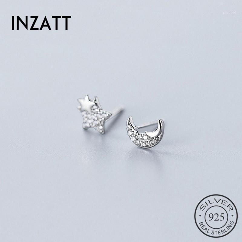 Stud INZAReal 925 Sterling Silver Zircon Moon Star Earrings For Fashion Woman Cute Fine Jewelry MInimalist Accessories Gift1
Stud INZAReal 925 Sterling Silver Zircon Moon Star Earrings For Fashion Woman Cute Fine Jewelry MInimalist Accessories Gift1