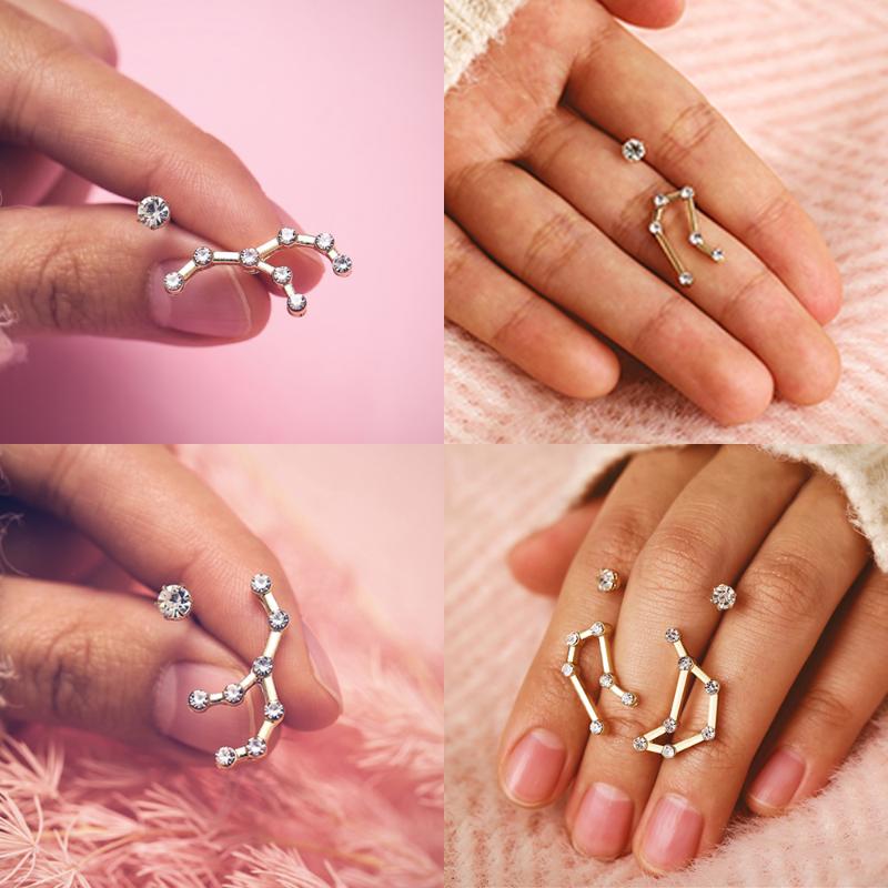 17KM 12 Zodiac Constellation Stud Earrings For Women Vintage Gold Asymmetric Earrings 2020 New Star Fashion Jewelry Gifts
17KM 12 Zodiac Constellation Stud Earrings For Women Vintage Gold Asymmetric Earrings 2020 New Star Fashion Jewelry Gifts