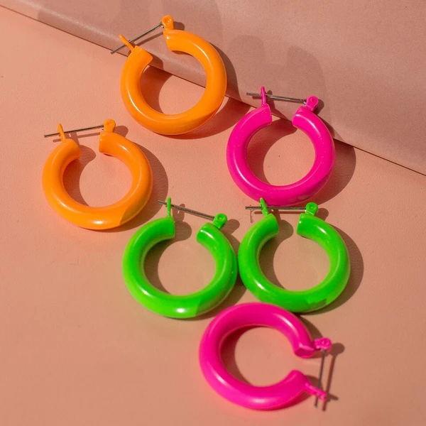 Candy Rainbow Colorful Women Girl Jewelry 30mm Medium Tube Hoops Gold Color Neon Enamel Earring Fashion
Candy Rainbow Colorful Women Girl Jewelry 30mm Medium Tube Hoops Gold Color Neon Enamel Earring Fashion