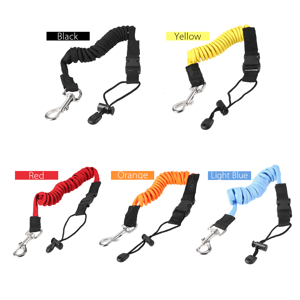 Elastic Kayak Canoe Paddle Leash Surfboard Surfing Leash Rope Safety Leash Rowing Boats Lanyard Fishing Rod Kayak Accessories