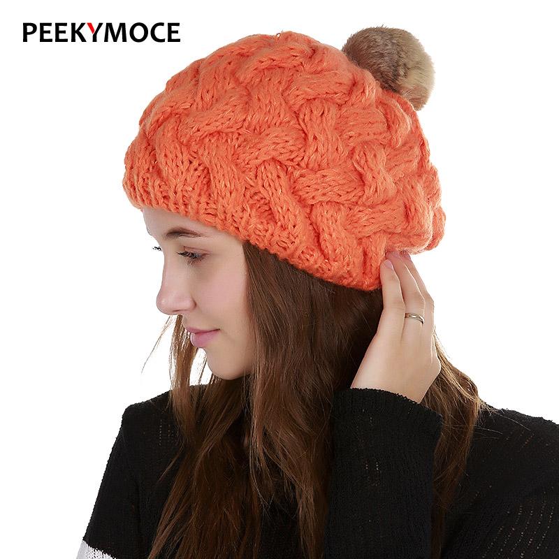 Peekymoce Knitted Hats Berets Female Caps Women Hats Casual Pom Pom Hat Beret Women Hat Female Coarse For, Black
Peekymoce Knitted Hats Berets Female Caps Women Hats Casual Pom Pom Hat Beret Women Hat Female Coarse For, Black