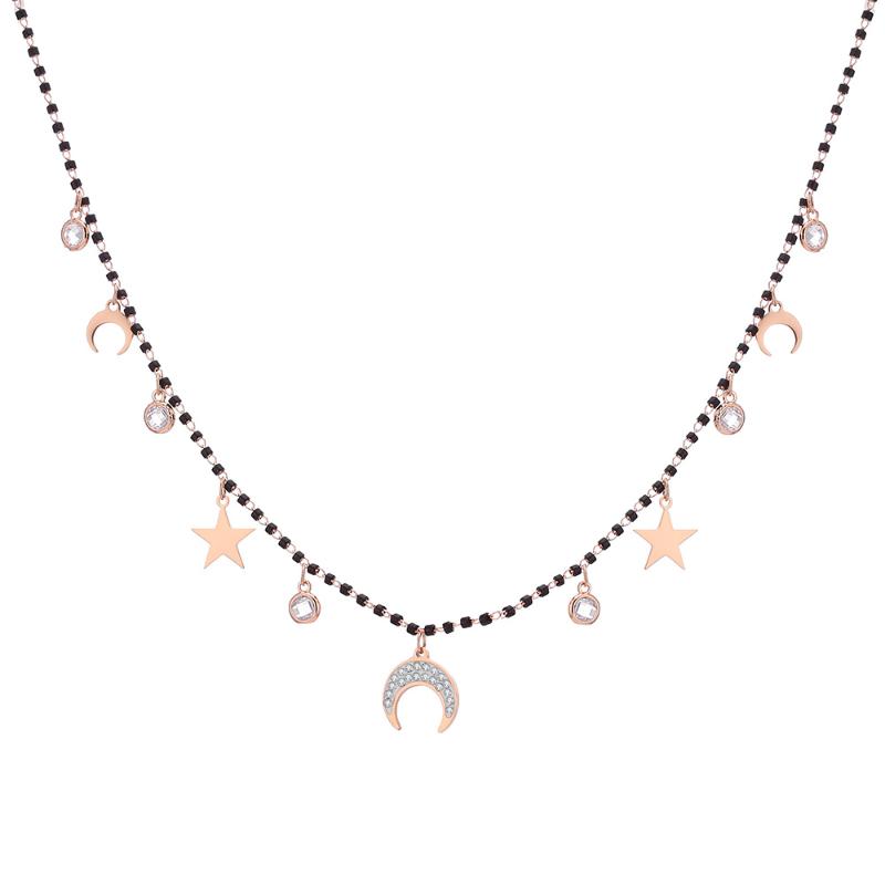 Trendy Black Beads Choker Necklace For Women Stainless Steel Star Moon Round Crystal Pendant Necklace Women's Jewelry Gift 2020
Trendy Black Beads Choker Necklace For Women Stainless Steel Star Moon Round Crystal Pendant Necklace Women's Jewelry Gift 2020