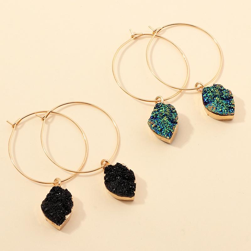 Hot New Exaggerated Simple Rock Big Hook Gold Color Simulated Stone Pendants Statement Hoop Earrings for Women Fashion Jewelry
Hot New Exaggerated Simple Rock Big Hook Gold Color Simulated Stone Pendants Statement Hoop Earrings for Women Fashion Jewelry