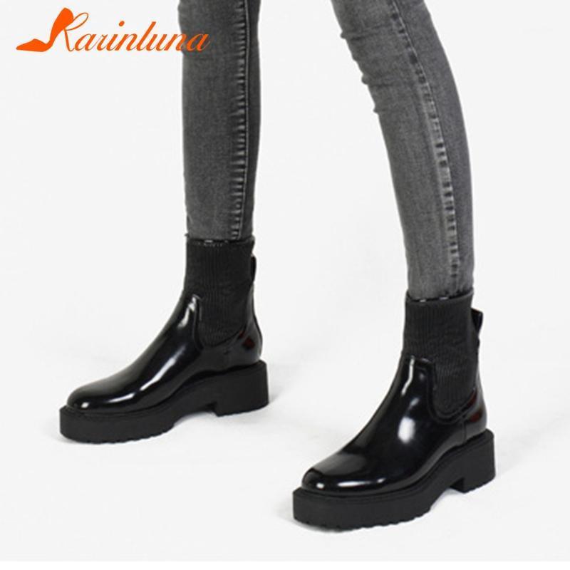 Brand New Design Great Quality Hot Sale INS Women Shoes Patchwork Patent Square Thick Heels slip-on Ankle Women Boots Female1, Black
Brand New Design Great Quality Hot Sale INS Women Shoes Patchwork Patent Square Thick Heels slip-on Ankle Women Boots Female1, Black