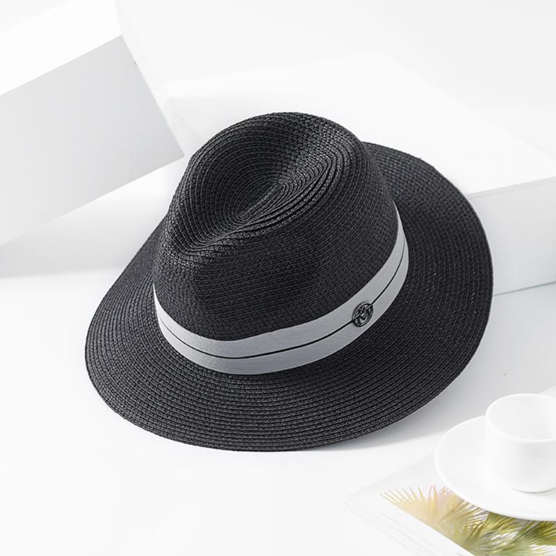 Panama Straw Beach Casual All-Match Simple Jazz Fashion Cap Flat Brim Outdoor Sun Protection Summer Women Hats Adjustable, Blue;gray
Panama Straw Beach Casual All-Match Simple Jazz Fashion Cap Flat Brim Outdoor Sun Protection Summer Women Hats Adjustable, Blue;gray