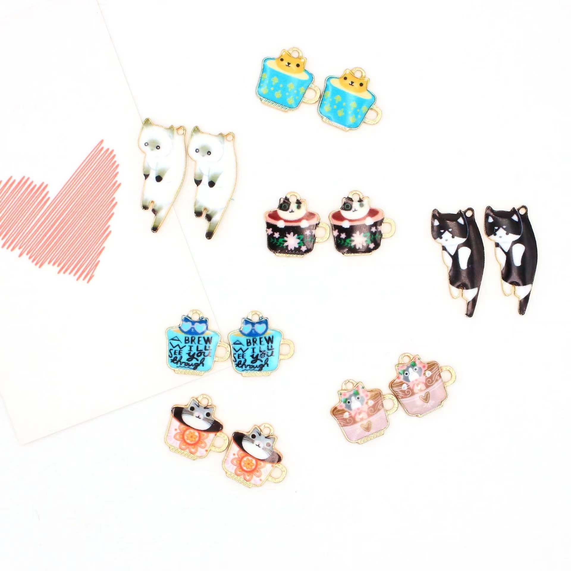 20pcs/lot Cartoon Animal Cat Enamel Charms for Jewelry Making Cute Drop Earrings Pendants Necklaces DIY Keychain Crafts Supplies
20pcs/lot Cartoon Animal Cat Enamel Charms for Jewelry Making Cute Drop Earrings Pendants Necklaces DIY Keychain Crafts Supplies