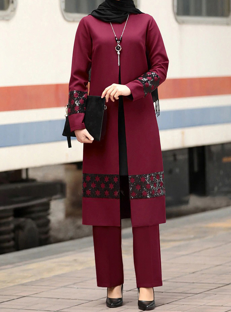 Aid Two Piece Muslim Sets Abaya Women Musulman Ensembles Turkey Hijab Dress Caftan Moroccan Kaftan Islam Clothing Abayas Suits, Brown
Aid Two Piece Muslim Sets Abaya Women Musulman Ensembles Turkey Hijab Dress Caftan Moroccan Kaftan Islam Clothing Abayas Suits, Brown