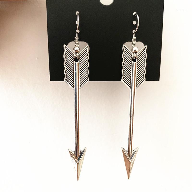 Ancient Silver big Arrow charm Pendant Earrings Personality Creative Women ladies Jewelry Earrings Ear Hook Valentine's Day Gift1