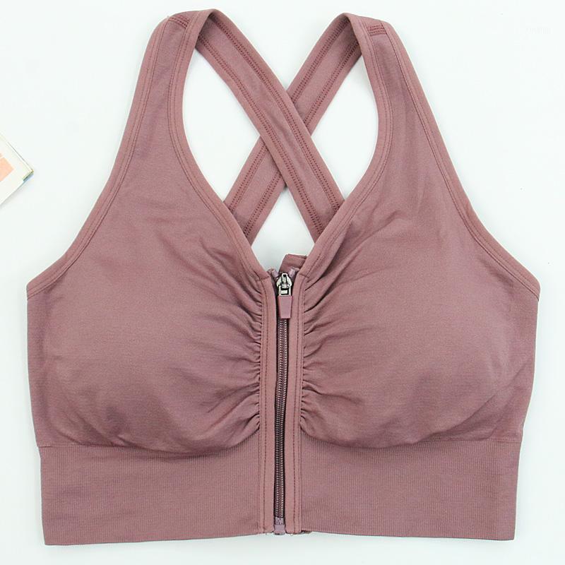 Seamless Women Sports Underwear Padded Yoga Bra Crop Top Shockproof Gather Stereotype Front Zipper Fitness Running Workout Vest1, Black
Seamless Women Sports Underwear Padded Yoga Bra Crop Top Shockproof Gather Stereotype Front Zipper Fitness Running Workout Vest1, Black
