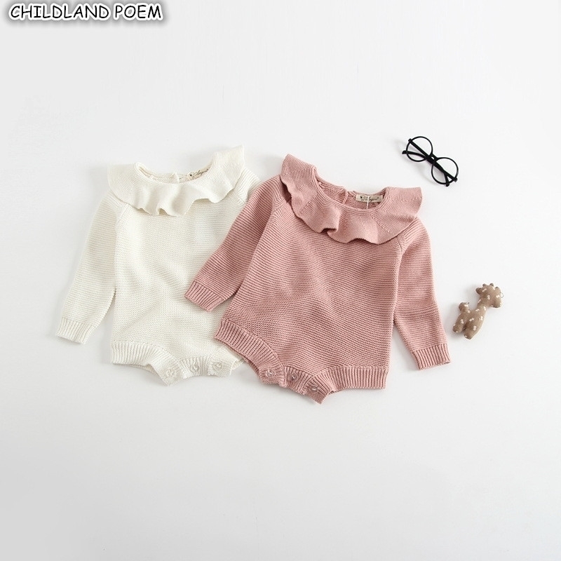 Autumn New Born Knitted Romper Ruffle Long Sleeve Newborn Clothes Infant Baby Jumpsuits Girl overall 201127, Pink
Autumn New Born Knitted Romper Ruffle Long Sleeve Newborn Clothes Infant Baby Jumpsuits Girl overall 201127, Pink