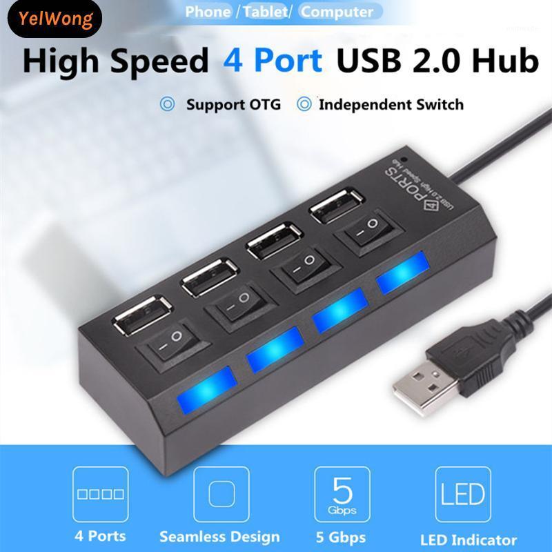 

USB HUB 2.0 HUB Multi USB Splitter 4 Ports Expander Multiple 2 Hab no Power Adapter with independent Switch For PC1