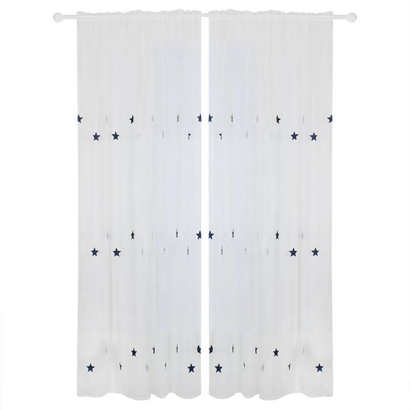 Living Room Half Blackout Curtain Polyester FiberDrapes Star Embroidered Bedroom Window Blinds Rod-threading Treatment Process
Living Room Half Blackout Curtain Polyester FiberDrapes Star Embroidered Bedroom Window Blinds Rod-threading Treatment Process