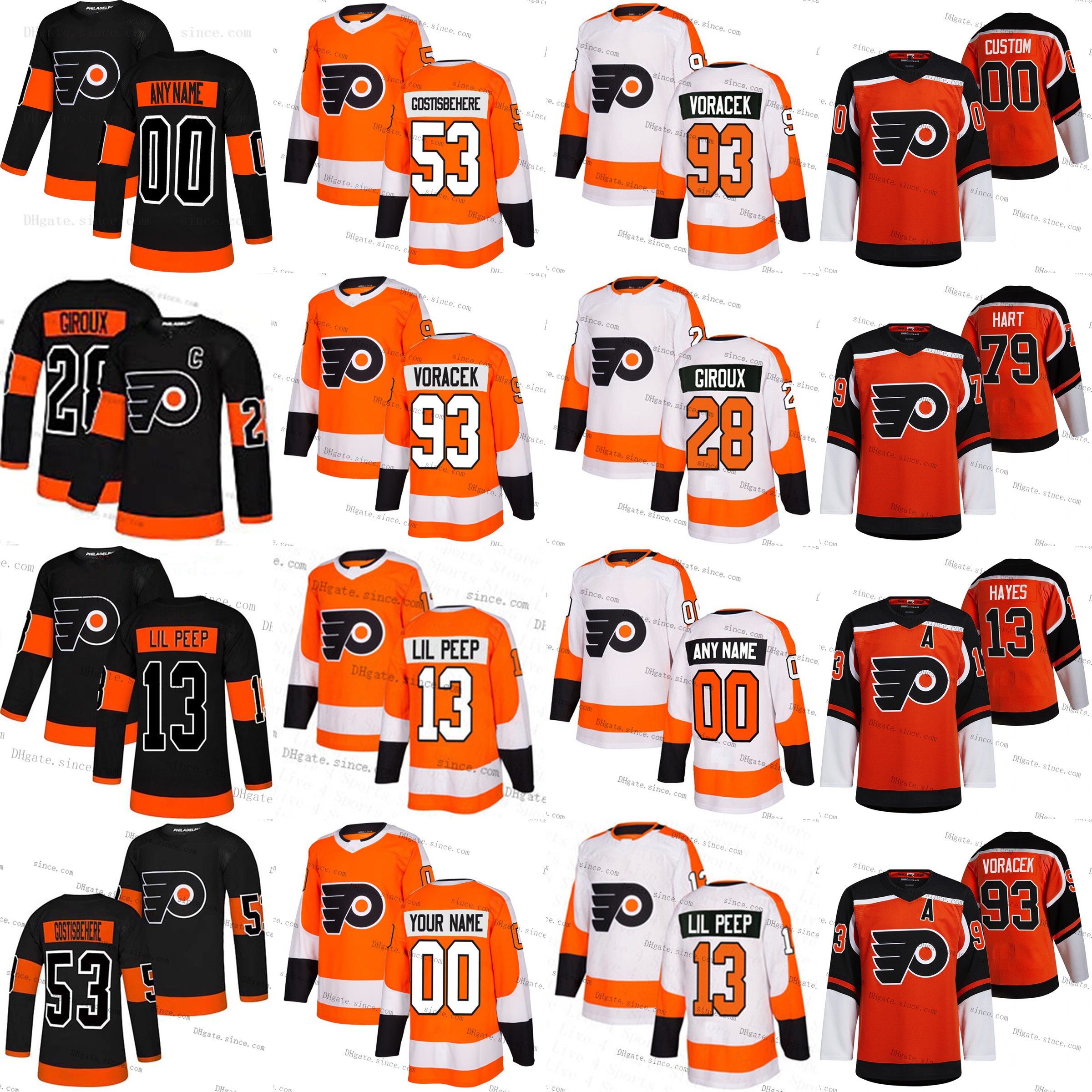 Philadelphia Flyer Reverse Retro Fashion Star Lil Peep #13 Jersey Claude Giroux Kevin Hayes Sean Couturier Oskar Lindblom Mens Womens Youth, Mens 2020-21 reverse retro
Philadelphia Flyer Reverse Retro Fashion Star Lil Peep #13 Jersey Claude Giroux Kevin Hayes Sean Couturier Oskar Lindblom Mens Womens Youth, Mens 2020-21 reverse retro