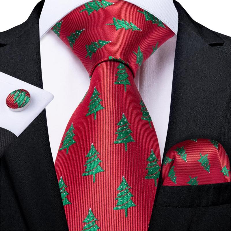 Gift Men Necktie Red Green Tree Silk Christmas Tie For Men Halloween DiBanGu Novelty Designer Hanky Cufflink Tie Set MJ-7276
Gift Men Necktie Red Green Tree Silk Christmas Tie For Men Halloween DiBanGu Novelty Designer Hanky Cufflink Tie Set MJ-7276