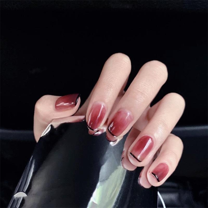 24PCS press on nails with glue sticker Rose Black French Manicure patch removable False acrylic nail products, As
24PCS press on nails with glue sticker Rose Black French Manicure patch removable False acrylic nail products, As