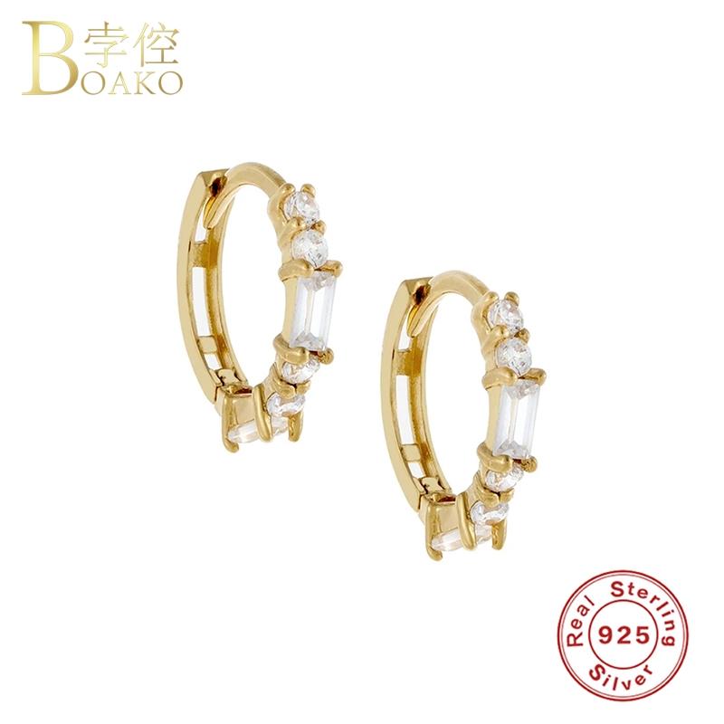 Boako 925 Sterling Silver Fine Jewelry Rectangle Shape Hoops Earring Bling Zircon Woman Earrings Pendientes For Birthday Gift
Boako 925 Sterling Silver Fine Jewelry Rectangle Shape Hoops Earring Bling Zircon Woman Earrings Pendientes For Birthday Gift